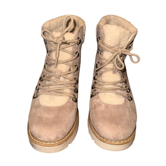 COMBAT BOOTS - Block heel- SHERPA - SIZE 10 - Picture 2 of 4